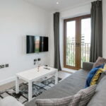 Deluxe 1 bedroom apartment living room